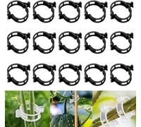 Secured Plastic Plant Clip, 2025 New Plant Support Clips,Trellis Clips for Tomato Grape Vine Vegetables Plant Fixing Clips, Small Plastic Clip Reusable Garden Clips for Climbing Plants (Black-100pcs)