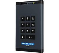 SecureData SecureDrive DUO 500GB Hardware Encrypted USB 3.0 Ext Drive FIPS 140-2 Level 3 Unlock via KeyPad or Phone app TAA Compliant, CJIS, HIPAA, CMMC, GDPR compliant, works with Mac and Win free AV