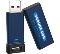 SecureData SecureUSB BT 256GB Hardware Encrypted USB Drive FIPS 140-2 Level 3 Unlock via Phone App TAA Compliant, CJIS, HIPAA, CMMC, GDPR Compliant, Works with Mac USB 3.0 Encrypted Flash Drive