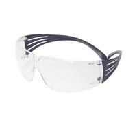 Securefit 3M 200 Safety Glasses, Blue Frame, Scotchgard Anti-Fog/Anti-Scratch Coating (K&N), Clear Lens, SF201SGAF-BLU-EU