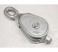 SecureFix Direct 0.4 Ton 3" Gmi Double Block With Swivel Eye Galvanised (12mm Fibre Rope Safety Lifting)