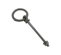 SecureFix Direct 10mm X 115mm Galvanised Collared Eyebolt With Ring - Steel Eye Bolt Nut Washer