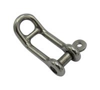 SecureFix Direct 12mm Long Double Bar D Shackle With Captive Pin Stainless Steel (Rigging Dee)