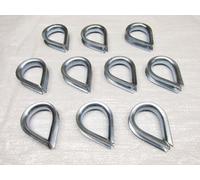 SecureFix Direct 16mm Wire Rope Thimbles X10 - Galvanised Steel Commercial Loop