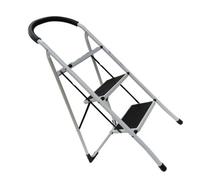 SecureFix Direct 3 Step Ladder Stool Folding 150Kg (Kitchen Platform Small Steel Safety Foldable)