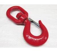 SecureFix Direct 3 Ton Swivel Hook With Safety Catch (3000Kg Red Painted Tested Certified)