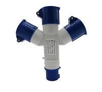 SecureFix Direct 3 Way Splitter 16A (Mains Electric Hook Up Adaptor Caravan Motorhome 220-250V)