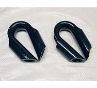 SecureFix Direct 34mm Wire Rope Tube Thimbles X2 (Blue Painted Cable Winch Heavy Duty)