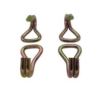 SecureFix Direct 35mm J Claw Hooks Zinc Plated X4 (3 Ton Lashing Ratchet Webbing Yellow Passivated)