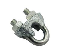 SecureFix Direct 3mm Wire Rope Grips X10 (Din741 Galvanised Commercial Cable Clamp Bulldog Clip)