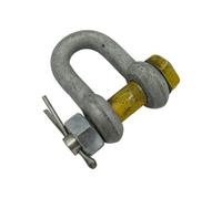 SecureFix Direct 4.75 Ton Safety Pin Galvanised Dee Shackle - 4750Kg Upset Forged Tested Certified