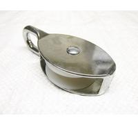 SecureFix Direct 50mm Awning Pulley Single Nylon Sheave Fixed Elongated Eye - Rope Line Pulling