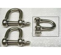 SecureFix Direct 6mm Stainless Steel D Shackles With Screw Collar Pin X2 (Ss Dee Rigging 316 Marine)