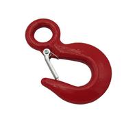 SecureFix Direct 7 Ton Large Eye Hook With Safety Catch - Alloy Steel Red Lifting Tested