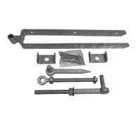SecureFix Direct Adjustable Field Gate Hinge Set Galvanised 24" (Double Strap Farm Latch Kit)