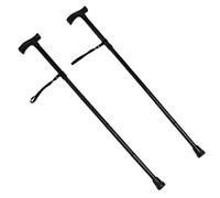 SecureFix Direct Adjustable Folding Walking Stick Cane X2 (Collapsible Ergonomic Handle Hiking)