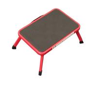 SecureFix Direct Aluminium Single Folding Step Stool Red (Caravan Non Slip Platform Foldable Collapsible)