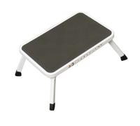 SecureFix Direct Aluminium Single Folding Step Stool White (Caravan Non Slip Platform Foldable Collapsible)