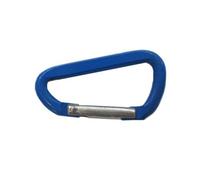 SecureFix Direct Asymmetric Carbine Carabiner Hook 6mm (Blue Aluminium Spring Snap Fastener)