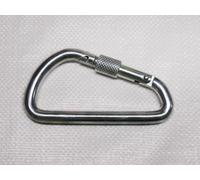 SecureFix Direct Asymmetric Zinc Plated Carbine Hook With Locking Screw Nut 10mm (Gate Lock Bar)