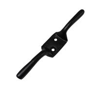 SecureFix Direct Black Cleat Hooks 6" X2 (Washing Line Blind Cord Tie Back Trailer Rope)