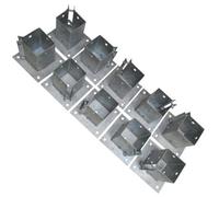 SecureFix Direct Bolt Down Fence Post Supports 6" X10 Galvanised (Bolt Grip Fencing Shoe)