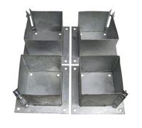 SecureFix Direct Bolt Down Fence Post Supports 6" X4 Galvanised (Bolt Grip Fencing Shoe)