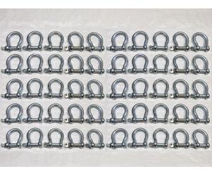 SecureFix Direct Bow Shackle Screw Pin Galvanised 12mm X50 (Commercial Chain Connector Caravan Tether)