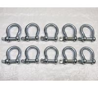 SecureFix Direct Bow Shackle Screw Pin Galvanised 22mm X10 (Commercial Chain Connector Caravan Tether)