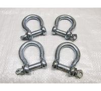 SecureFix Direct Bow Shackle Screw Pin Galvanised 22mm X4 (Commercial Chain Connector Caravan Tether)
