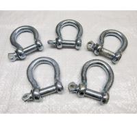 SecureFix Direct Bow Shackle Screw Pin Galvanised 22mm X5 (Commercial Chain Connector Caravan Tether)