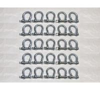 SecureFix Direct Bow Shackle Screw Pin Galvanised 6mm X25 (Commercial Chain Connector Caravan Tether)