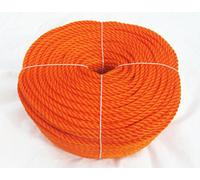 SecureFix Direct Braided Polyethylene Poly Rope 6mm X 220M Orange (3 Strand Boat Anchor Line Coil Docking)