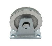 SecureFix Direct Cable Pulley Lifting Block 1 Ton 125mm (Vertical 8mm Wire Rope Hoist Galvanised 1T 1000Kg)