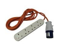 SecureFix Direct Camping 4 Way Extension Lead 10M (Electric Hook Up Cable Caravan Campsite)