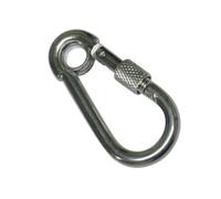 SecureFix Direct Carabiner Clip Snap Hook Eyelet & Screw Nut 14mm (Zinc Plated Carbine Spring Loaded Karabina)