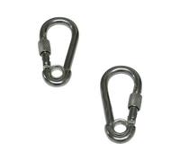 SecureFix Direct Carabiner Clip Snap Hook Eyelet & Screw Nut 6mm - 14mm (Zinc Plated Carbine Spring Loaded Karabina)