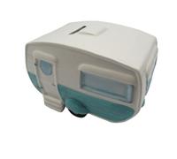 SecureFix Direct Ceramic Caravan Money Box (Cash Saving Bank Fund Novelty Collectable Pottery)