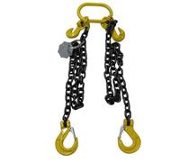 SecureFix Direct Chain Sling With Shortening Clutch Grade 80 - Double Leg 1.5T (1500Kg Bulk Bag Lifting G80)