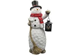 SecureFix Direct Christmas Snowman Tealight Holder Figurine (Xmas Hanging Lantern Candle Decoration Ornament)