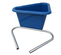 SecureFix Direct Corner Manger Horse Feeder With Mounting Bracket 45L - Blue (Trough Stable Feed Bucket Equestrian Pony)