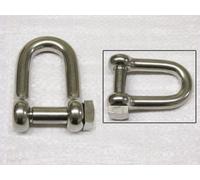 SecureFix Direct D Shackle Square Head 12mm (1/2" X 1/2" Stainless Steel Dee Marine Boat Rigging M12)