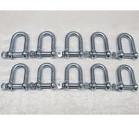 SecureFix Direct Dee Shackle Countersunk Pin Galvanised 12mm X10 (Commercial Chain Connector Caravan Tether)