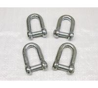 SecureFix Direct Dee Shackle Countersunk Pin Galvanised 6mm X4 (Commercial Chain Connector Caravan Tether)