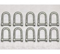 SecureFix Direct Dee Shackle Countersunk Pin Galvanised 8mm X10 (Commercial Chain Connector Caravan Tether)