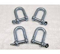 SecureFix Direct Dee Shackle Screw Pin Galvanised 22mm X4 (Commercial Chain Connector Caravan Tether)