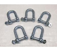 SecureFix Direct Dee Shackle Screw Pin Galvanised 22mm X5 (Commercial Chain Connector Caravan Tether)