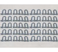 SecureFix Direct Dee Shackle Screw Pin Galvanised 3/4" X 7/8" 20mm X50 (Commercial Chain Connector Caravan Tether)