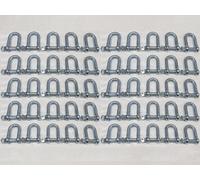 SecureFix Direct Dee Shackle Screw Pin Galvanised 8mm X50 (Commercial Chain Connector Caravan Tether)