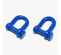 SecureFix Direct Dee Shackle Square Head Pin X2 22mm 7/8" X 7/8" (Blue Painted Trawler Fishing Boat Connector Marine)